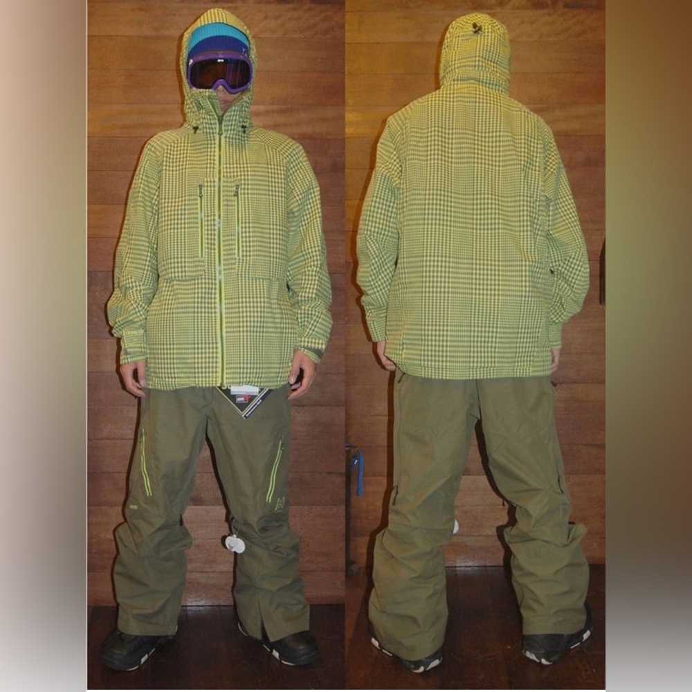 NEW $480 Burton AK 2L Gore-Tex Stagger Jacket! XL  Green Plaid Radiator Gingham)